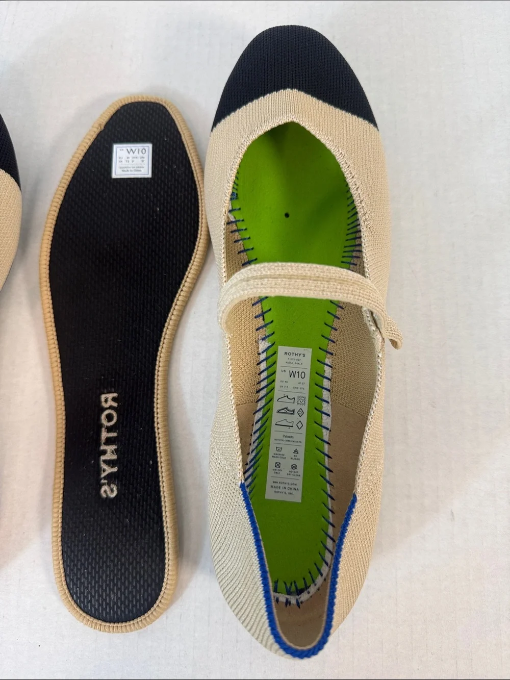 Rothy’s The Square Mary Jane Flats size 10